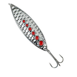 Skeddrag silver med 6 röda prickar 8cm 15g
