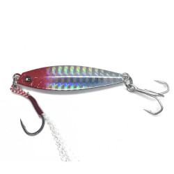 Silver rött skeddrag på 20g med tafs fram